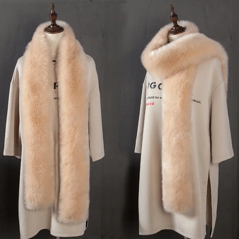 

Women Faux Fur Collar Scarf Fluffy Winter Shawl Faux Fox Fur Scarf Winter Gifts Shawl Wrap Muffler Drop shipping