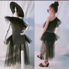 Г.,, платье в Корейском стиле с оборками и блестками для девочек модные летние праздничные платья для девочек от 3 до 8 лет, B895