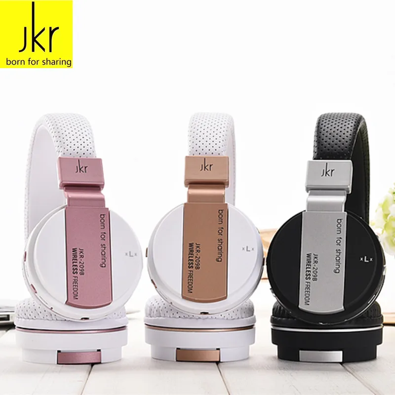 

JKR 209B Wireless Bluetooth Folding Headphone Stereo Music Multi-function Headset with Mic, TF, FM Radio for Smart Phones laptop