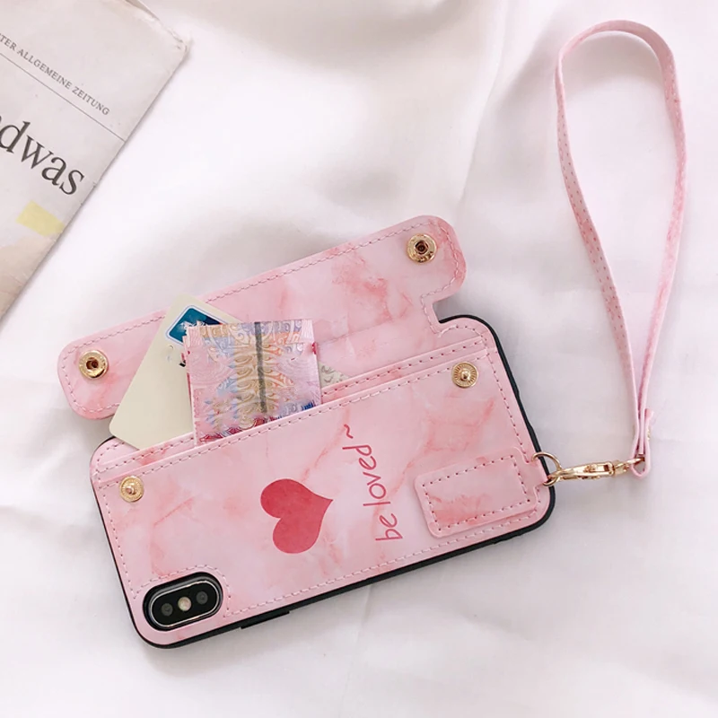 

Phone case for iphone xs cases for iphone 6 6s 7 8 plus x xr xs max case with card pocket and kickstand
