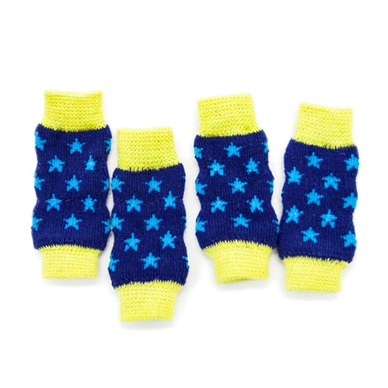 WHISM удобные домашние носки для собак защитные наколенники милые зимние принадлежности для животных протектор для симпатичная собака-щенок - Цвет: Blue