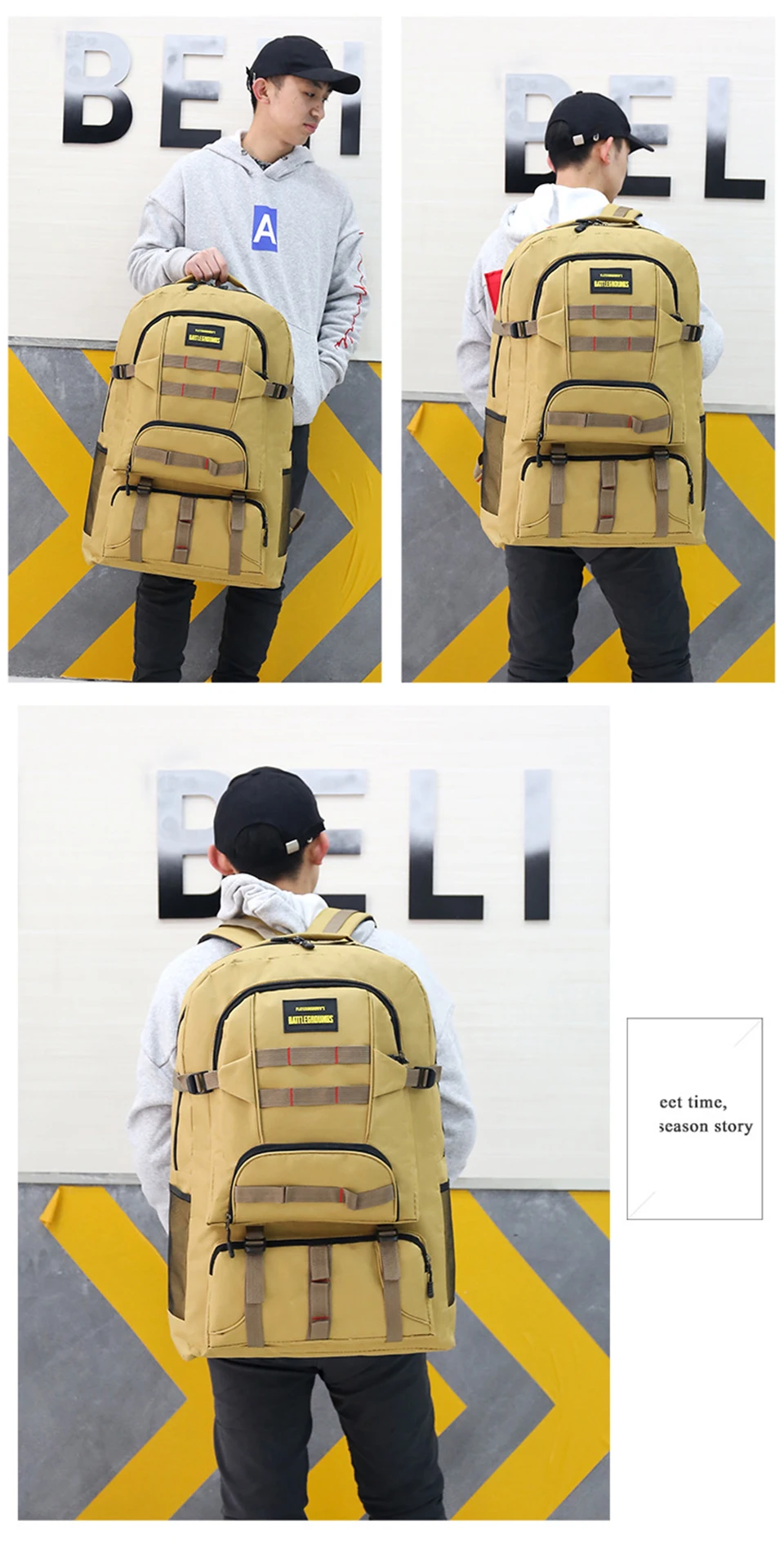 Large Capacity Backpack Outdoor Backpacking Military Tactical Backpacks Army Men Waterproof Bags Packs Women Climbing Rucksack (14)