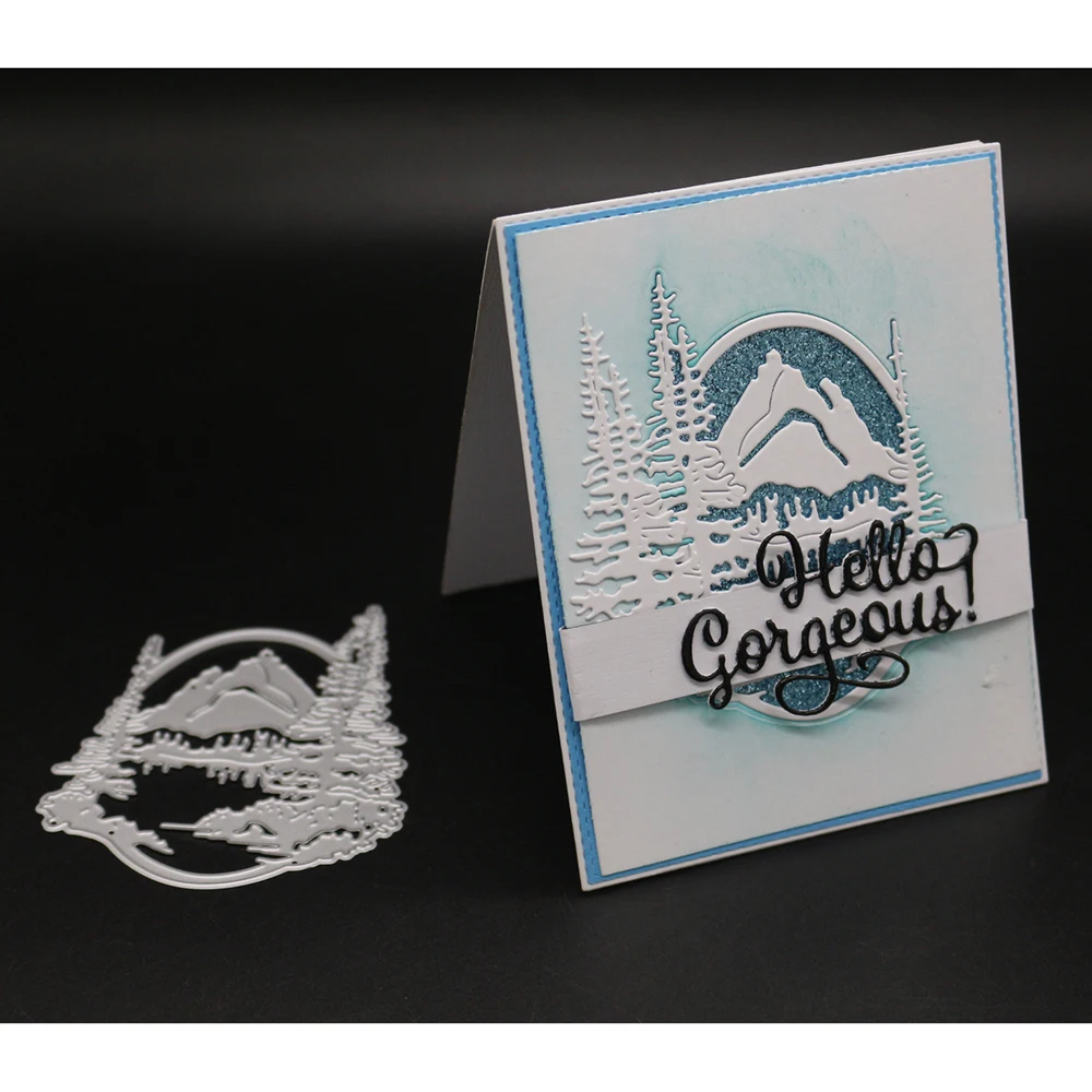  7.7x10cm Alps Alpine Foot For Xmas New Year Metal Cutting Dies 3D DIY Scrapbooking Carbon Craft Die - 32999534044