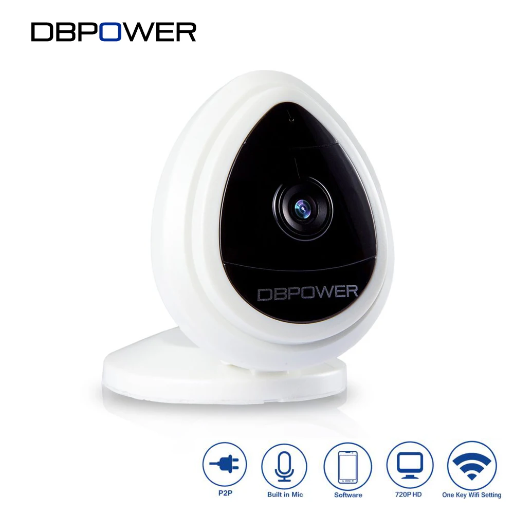 DBPOWER 720P Baby Monitor Camera One Key WiFi Built in Mic IP Camera