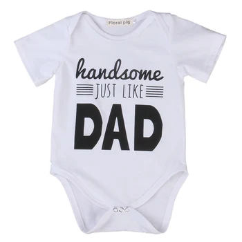 

Summer Newborn Kids Baby Girl Boy Romper Clothes Letter printed Outfits Short Sleeve Jumpsuit Romper Cotton Playsuit 0-18M