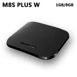 M8S плюс W ТВ BOX Android 7,1 Amlogic Quad core 1 ГБ Оперативная память 8 ГБ Встроенная память Smart Media Player 2,4 ГГц Wi-Fi 4 K HD оты Mini PC Декодер каналов кабельного