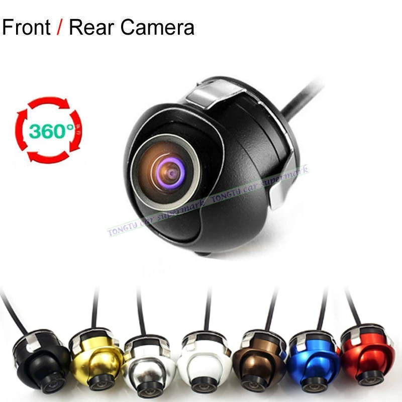 

7Colors Optional 360 Degree Rotation Night Vision Car Front/Side/Rear View Reverse Camera Backup Parking Camera Waterproof