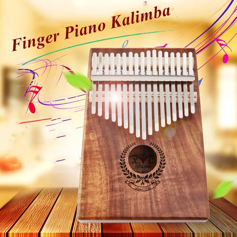

17 Key Kalimba Mahogany Thumb Piano Mbira Solid Wood Thumb Piano Finger Mini Keyboard Instrument Calimba African Natural Piano
