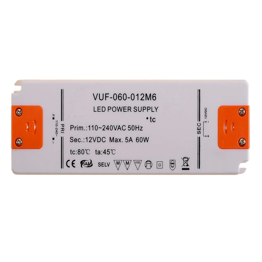 LED Transformer 265V TO DC 12V,Driver Supply Constant Voltage Power for Lights