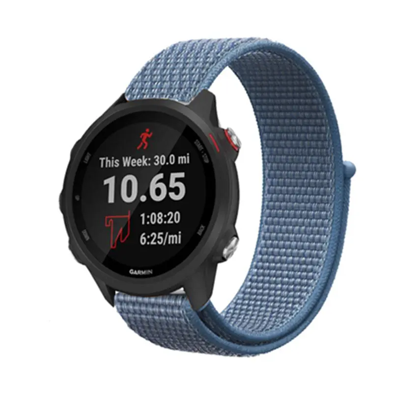 blue 20 мм лямка из нейлоновой ткани для Garmin Vivoactive3 сменный быстроразъемный регулируемый ремешок для Garmin Forerunner 645 ремешок для часов - Цвет: blue