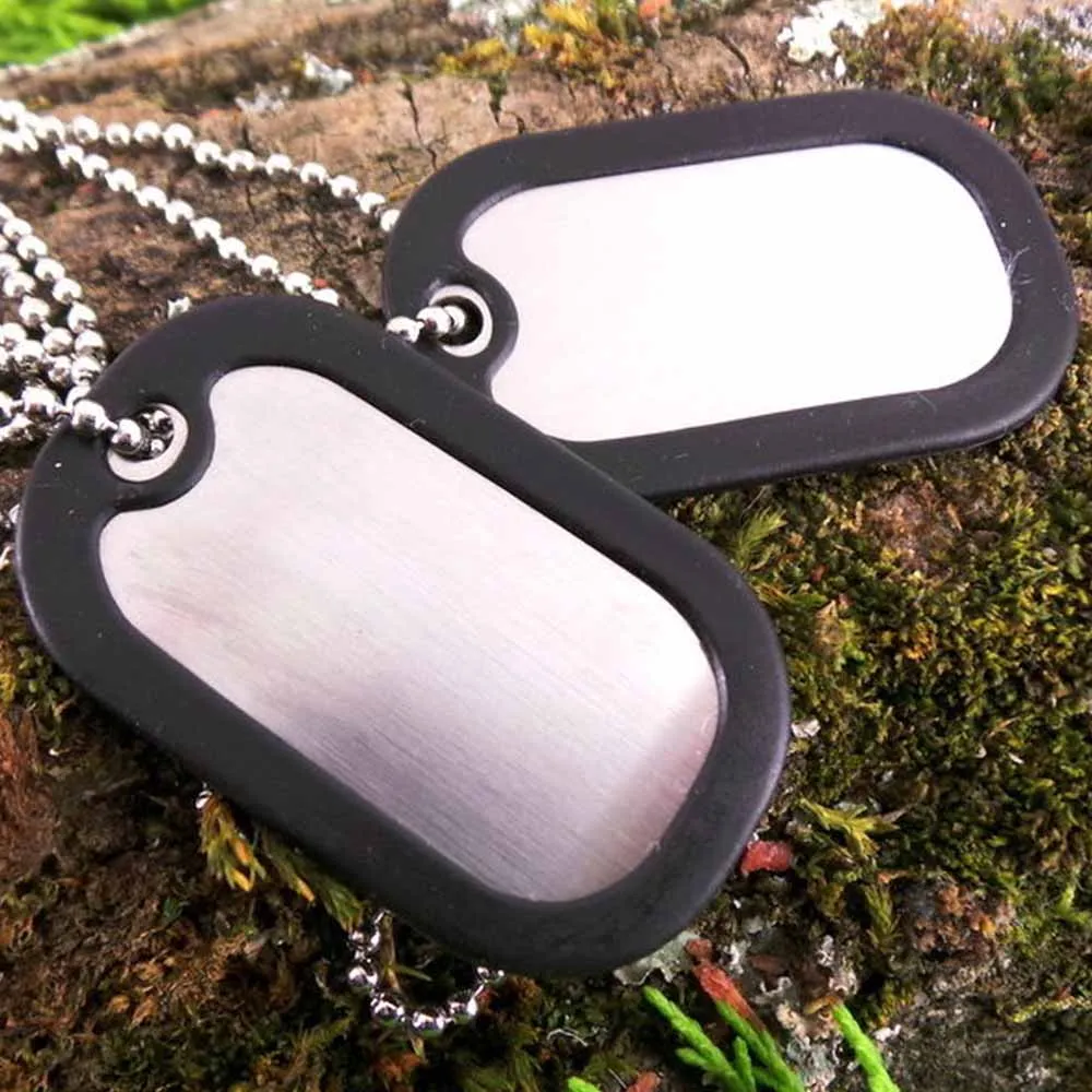 Army Tags Necklace Stainless steel Dog Tag Engraved Customized Dog tag