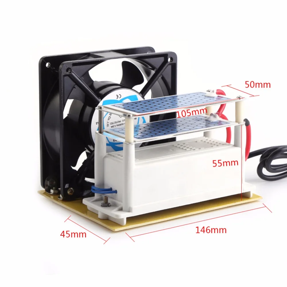 110 В/220 В 10 Гц/ч озоновый генератор воздушный стерилизатор Двойные керамические пластины озонатор с вентилятором