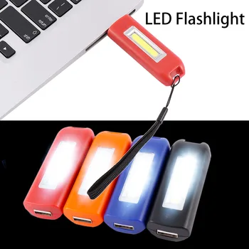 

LED USB Rechargeable Flashlight Torches Keychain Night Lamp Portable Lighting For Tablet PC Power Bank Notebook Laptop USB