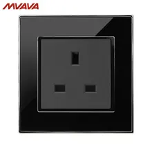MVAVA 13A Socket Electrical Wall Receptacle 3 Pin Outlets AC 110V-250V UK Standard Plug Luxury Mirror Black Panel Free Shipping MVAVA 13A Socket Electrical Wall Receptacle 3 Pin Outlets AC 110V-250V UK Standard Plug Luxury Mirror Black Panel Free Shipping