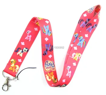 

Free Shipping 30 pcs My Little Pon y PHONE LANYARD KEYS ID NECK STRAPS Wholesale Key Chains P4