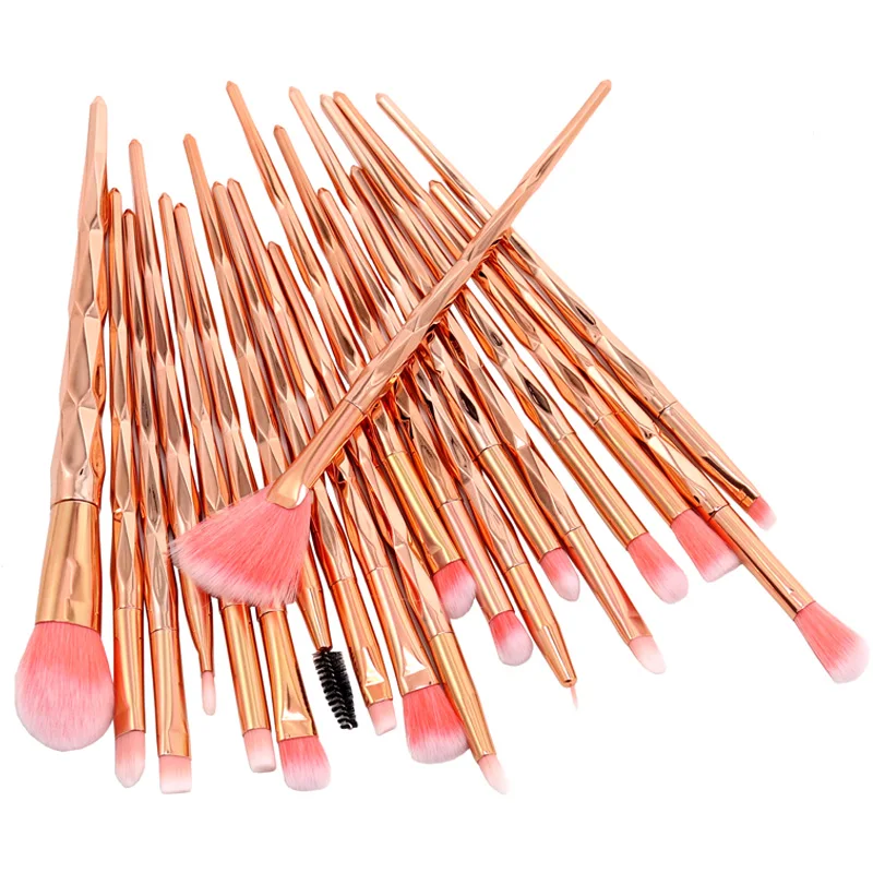 

Rose Gold Makeup Brushes Make Up Brush Set Diamond Professional Eye Make Up Eyeliner Eyebrow Eyeshadow Brush Tool 4-20Pcs/Set