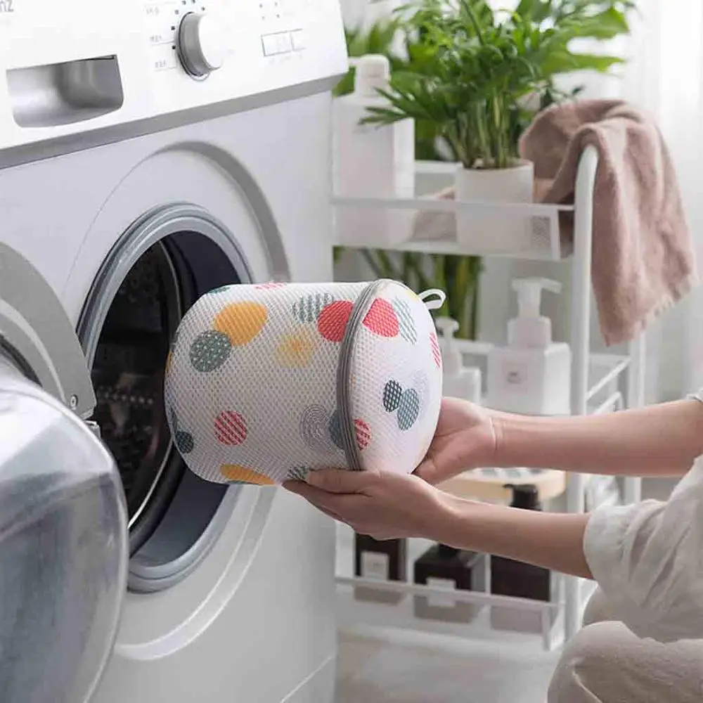 

Clothes Washing Machine Laundry Bag With Zipper Nylon Mesh Net Bra Washing Bag Foldable Nylon Laundry Bag Socks Underwear 5pz