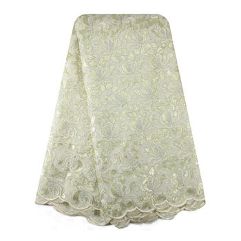 

Bestway Organza Sequins Lace African Gold Color Tulle French Rhinestones Laces Fabrics For Wedding Dress Cloths Bridal Fabrics