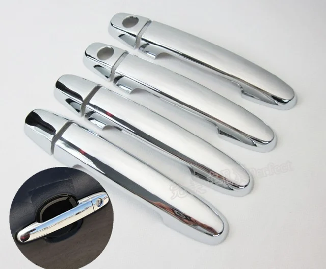 

FUNDUOO For BYD F3 2007 2008 2009 2010 2011 2012 2013 Abs Chrome Car door handle covers with 2 key holes car accessories