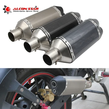 

Alconstar- Motorcycle Exhaust Ak Escape Moto Muffler Pipe Escape Moto for Honda for Kawasaki NINJA Z250 CB400 CB600 YZF