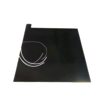 

600*600*1.5mm 110v 1200w Black Silicone heating pad for 3d printer 100k thermistor 1000mm lead wire with patch out from corner