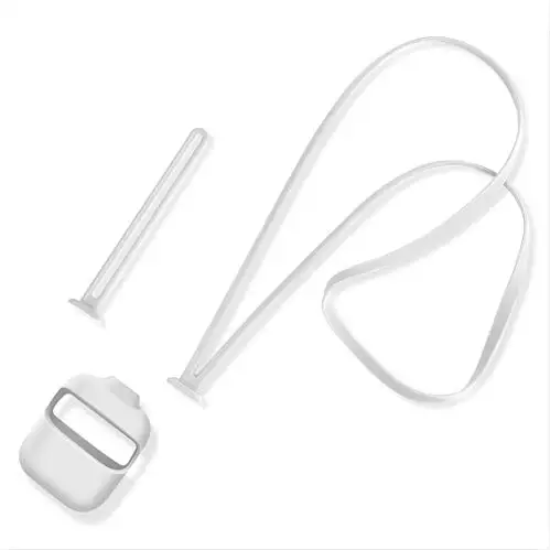 Силиконовый защитный чехол для Airpods 2 Antilost шейный ремешок на запястье для apple Airpods Bluetooth наушники зарядная коробка - Цвет: white