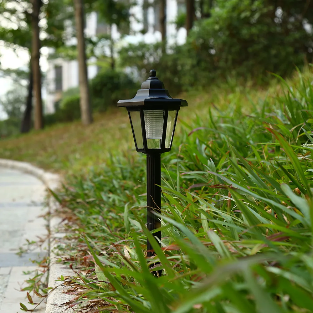 Lightme 2pcs Led Garden Lamp Solar Powered Hexagonal Pathway Light Ip65