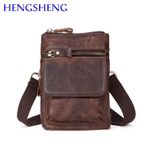 Hengsheng, Мужские поясные сумки из натуральной кожи, высокое качество, коровья кожа, Мужские поясные сумки, сплошной цвет мужской пояс