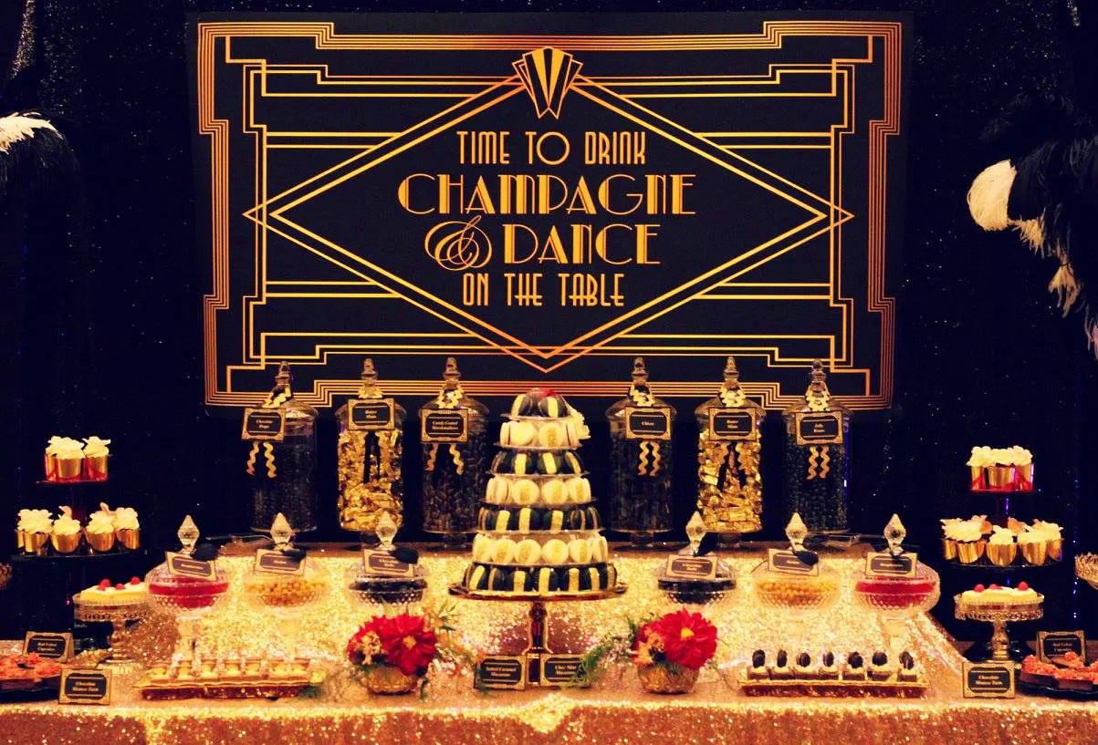 Custom Great Gatsby Backdrop High Quality Computer Print Party