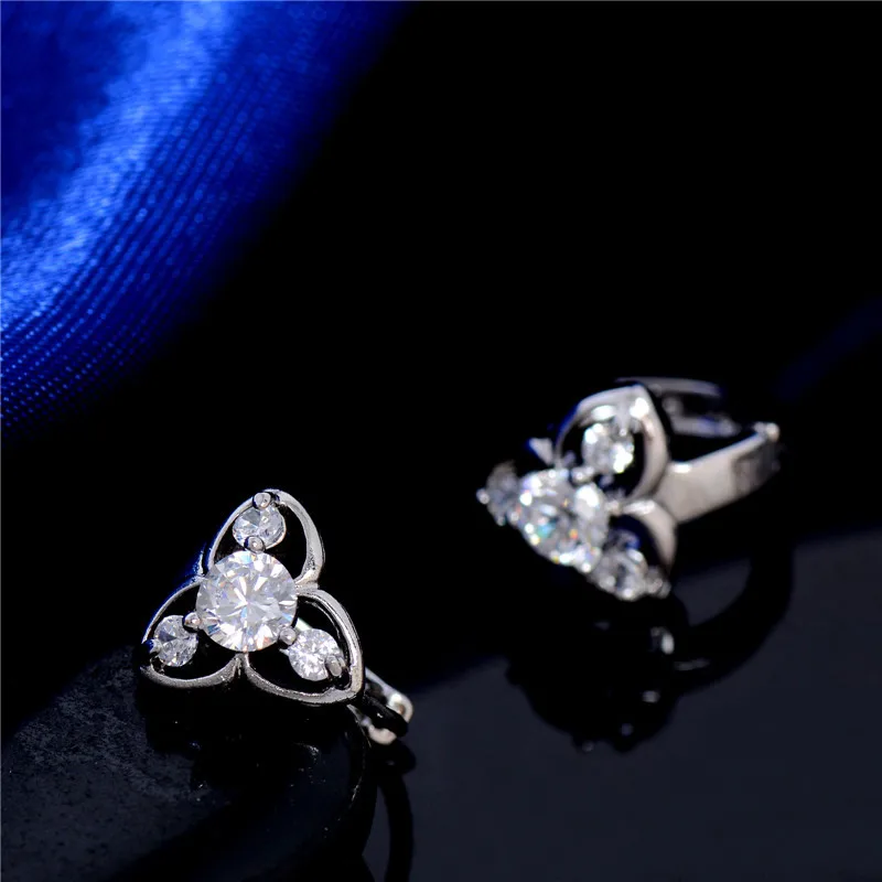 MISANANRYNE, женские серебряные серьги-кольца, CZ, изящные серьги, милый цветочный дизайн, серьги, хорошее ювелирное изделие, Букле д 'Орель
