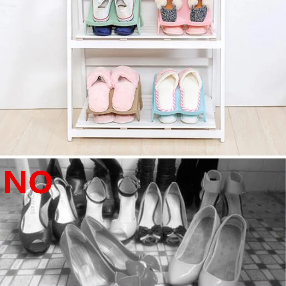 

Home Use Shoe Organizer Modern Double Cleaning Storage Shoe Rack Living Room Convenient Shoebox Shoes Organizer Stand Shelf