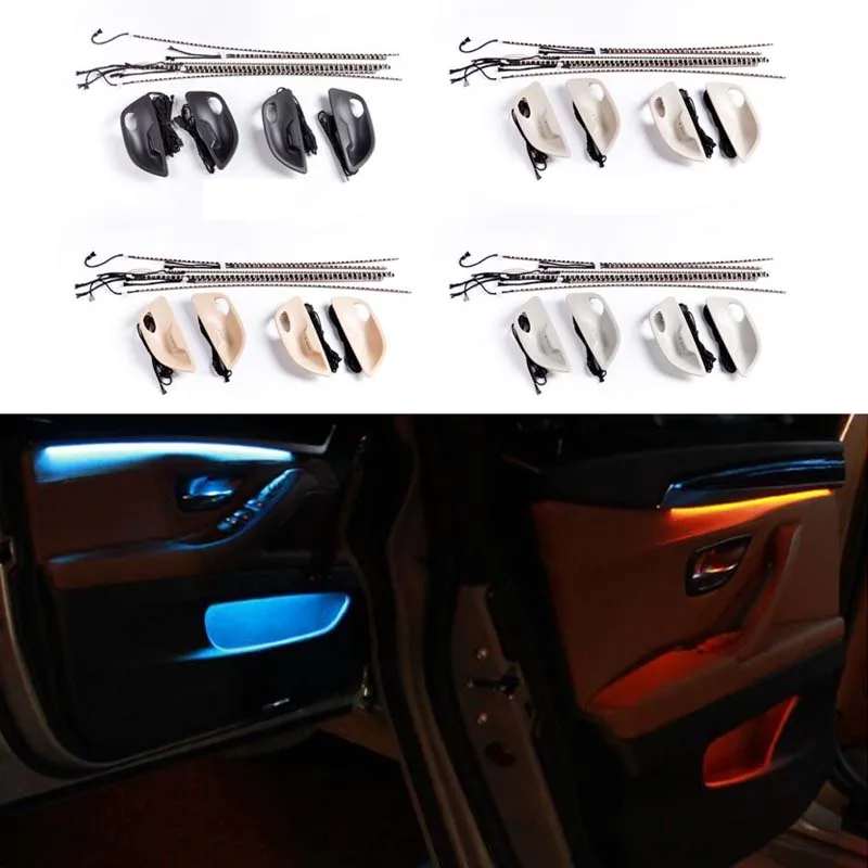 

Car Interior Decorative Led Ambient Door Light Stripes Atmosphere Light With 2 Colors For BMW 5 Series F10/F11 2010-2017