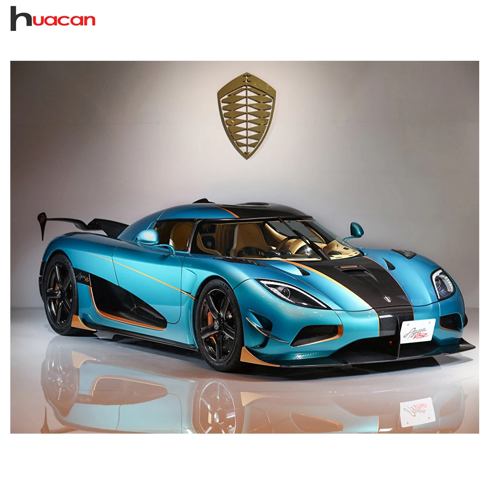 

Huacan Diamond Embroidery Sports Car 3D Diamond Painting Mosaic Full Rhinestones Picture Crystal Handmade Diy Kit