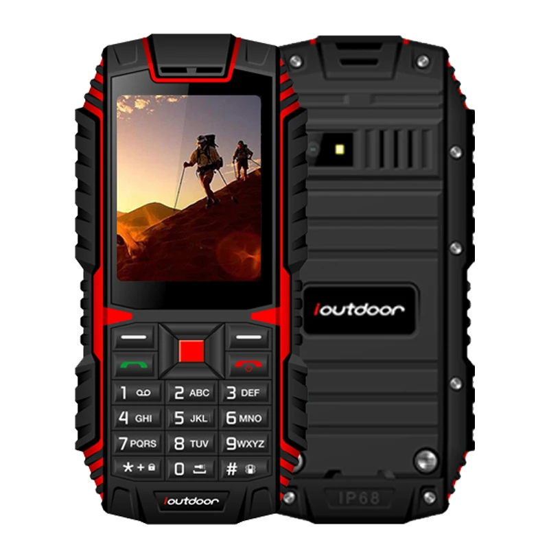 Ioutdoor T1 resistente teléfono móvil impermeable IP68 a prueba de golpes a prueba de Radio FM 2G tarjeta SIM linterna Led GSM ruso teclado del teléfono móvil