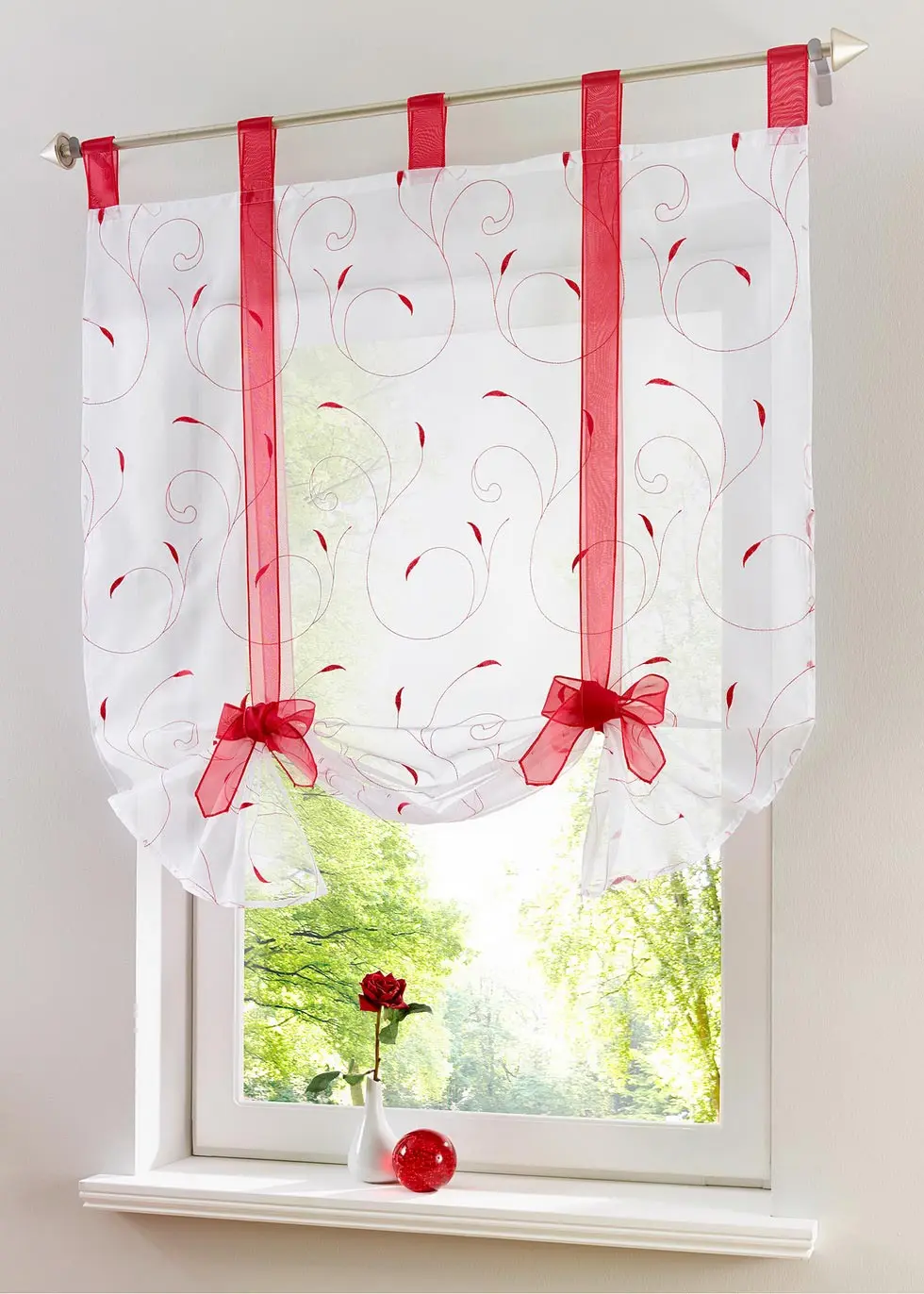 Шторы в римском стиле с вышивкой европейском кухонные оконные шторы|curtain voile|voile