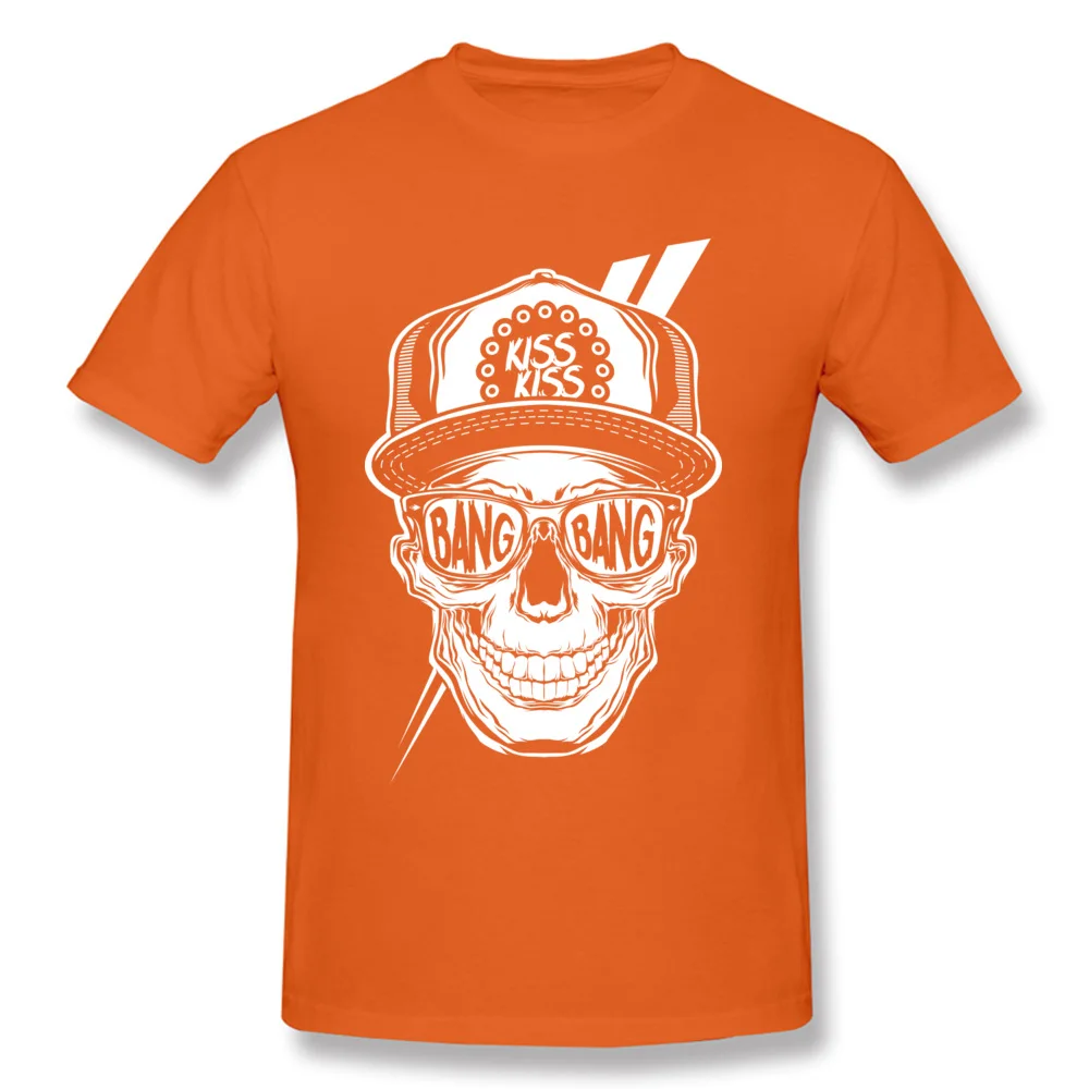 Street Kiss Kiss Bang Bang Casual Short Sleeve Autumn Tees 2018 Newest Crewneck 100% Cotton Tops Shirt Men T-Shirt Kiss Kiss Bang Bang orange