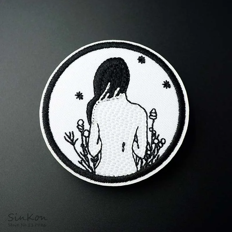 

GIRLSize:7.2x7.2cm DIY Patches Cloth Patch Badge Embroidered Cute Badges Hippie Iron On Cartoon Patches For Clothes Sticker