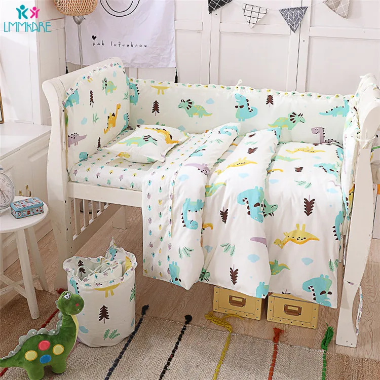 6Pcs/Pack Baby Bed Bumper Cotton Baby Bedding sets for Newborns toddle Children's Bed Around Linen Cot Crib bumpers