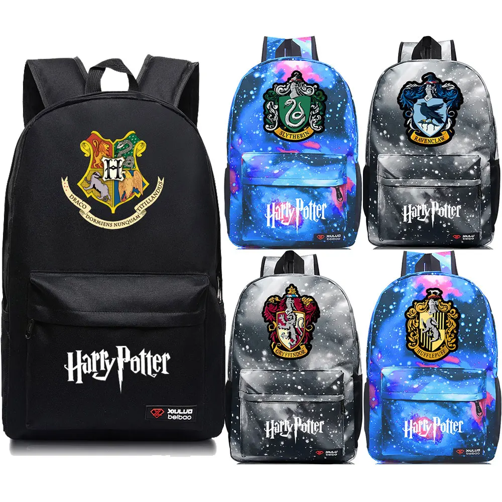 

2018 Magic Hogwarts Slytherin Gryffindor Boy Girl School bag Women Bagpack Teenagers Canvas Men Student Backpacks