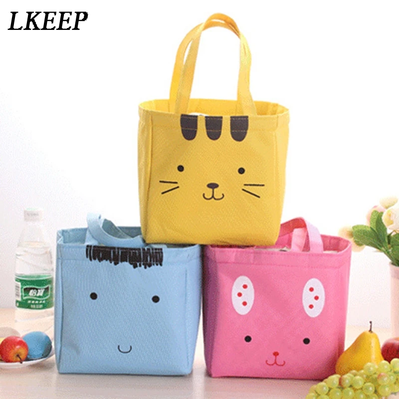 2018 New Portable Thermal Insulation Lunch Bag Cartoon Oxford Cloth Picnic Travel Box For Food Lancheira Bolsa Termica | Багаж и сумки