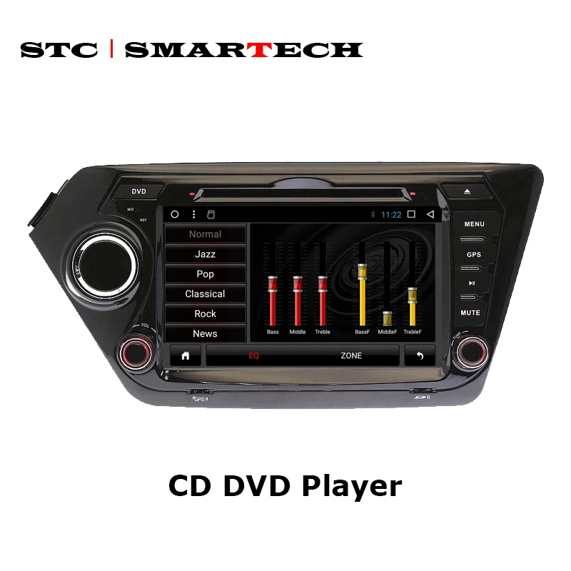 Best SMARTECH 8 inch 2 Din Android 8.1 Car Radio GPS Navigation For KIA RIO K2 2010-2015 Car DVD Player Support TPMS Wifi 3G OBD DAB+ 2