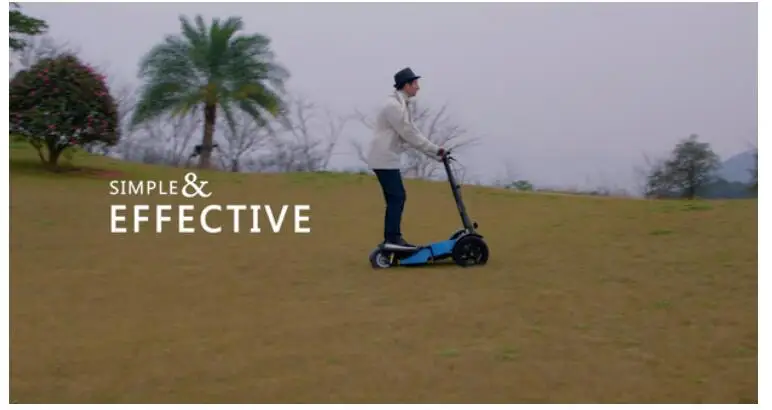 Sale 2018 800W Three wheels Off Road Electric Scooter Folding All terrain Skateboard Foldable E-Scooter with seat Removebale battery 16