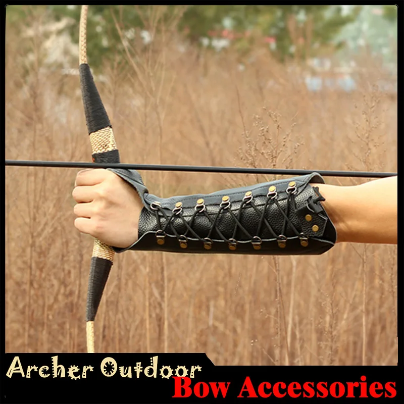 

1pcs New Cowhide Leather Arm Protector Handguard Guard Device Pull Bow Archery Hunting Shooting Outdoor Accessories High Quality