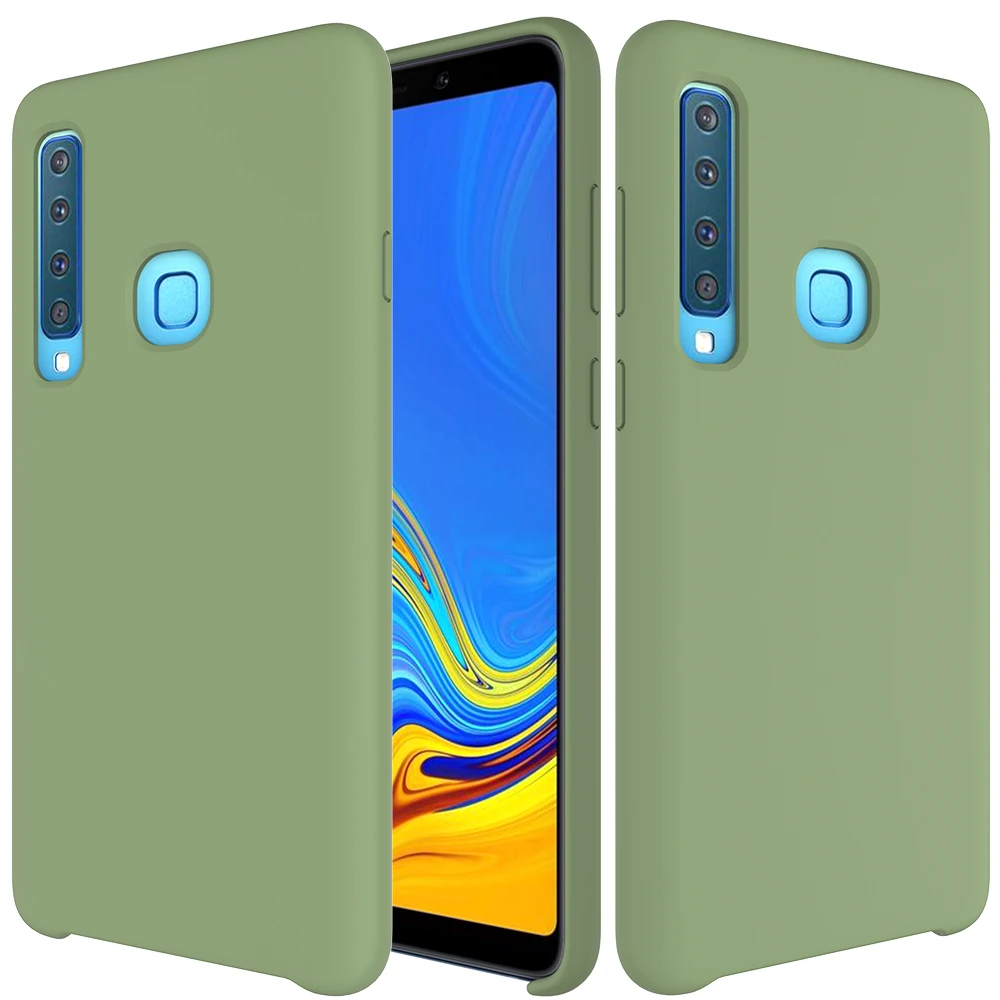 Для samsung Galaxy A9 чехол для samsung A70 A8 плюс A9 A920F A920 SM-A920F S10 5G lite M20 M10 мягкое жидкое силиконовый чехол - Цвет: Светло-зеленый