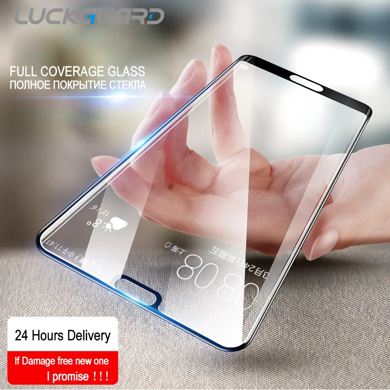 LuckGuard Full Cover Tempered Glass For Huawei P20 Lite 3D Screen Protector Pro Honor 8 9 P9 P10 Plus Film | Мобильные телефоны и