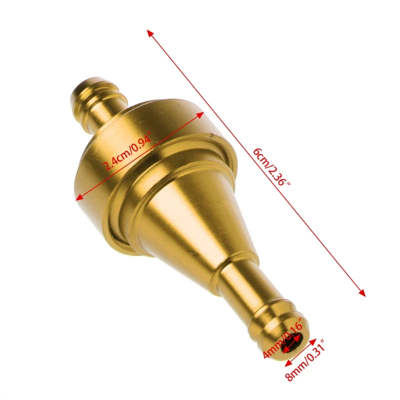 Универсальный 6 мм масляный топливный фильтр очиститель для мотоцикла питбайк ATV 5 цветов топливные фильтры для мотоциклов ATV скутеры - Цвет: Золотой