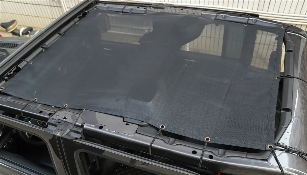 Для Jeep Wrangler JL сетка для теплоизоляции Солнцезащитная сетка на потолок мягкий верх 4 двери козырек от Солнца Автомобильные внешние аксессуары