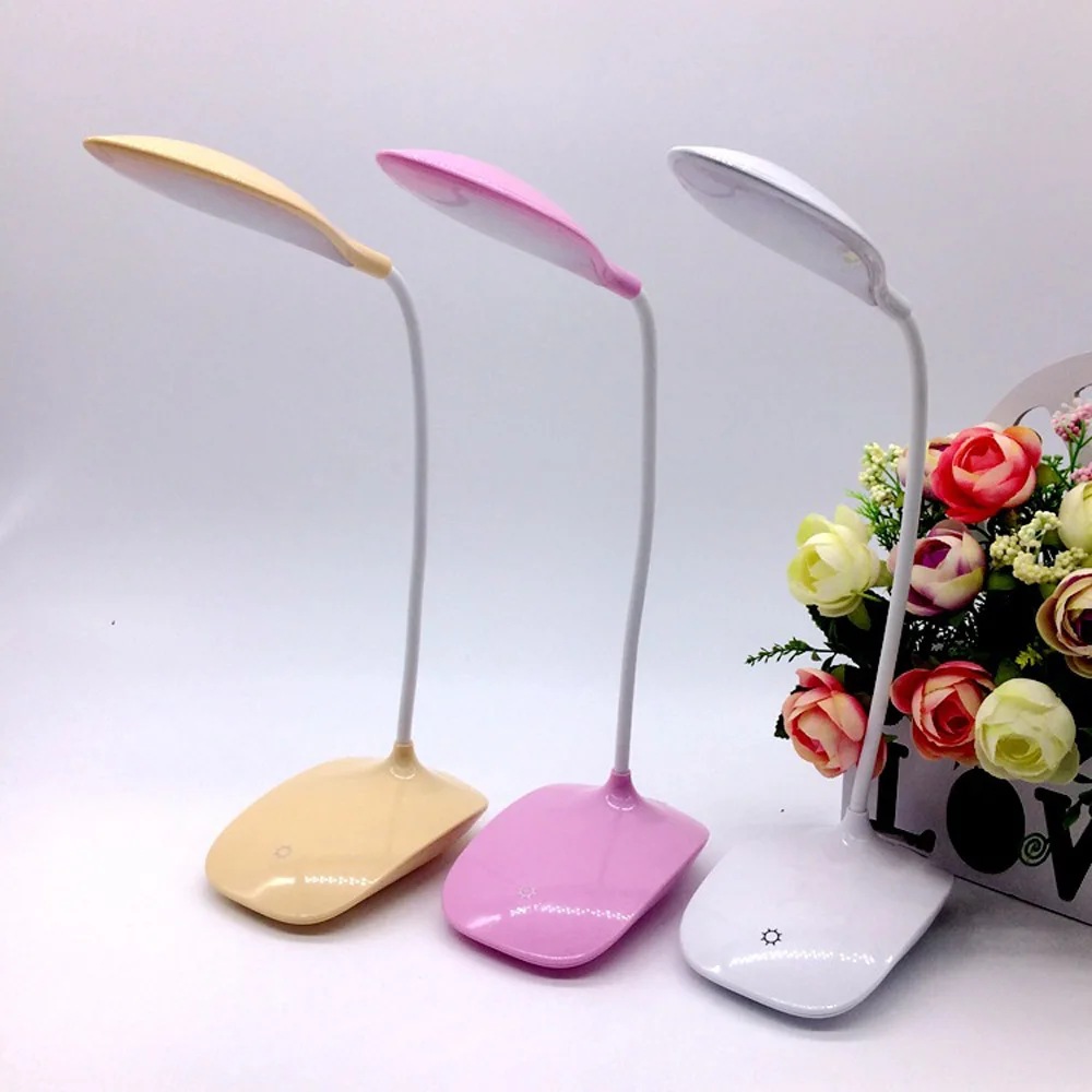 

2018 Touch 3 Modes Desk lamp USB led Table Lamp Book light clip LED Desk lamp Table 14 LED Table lamp with battery Bed Reading