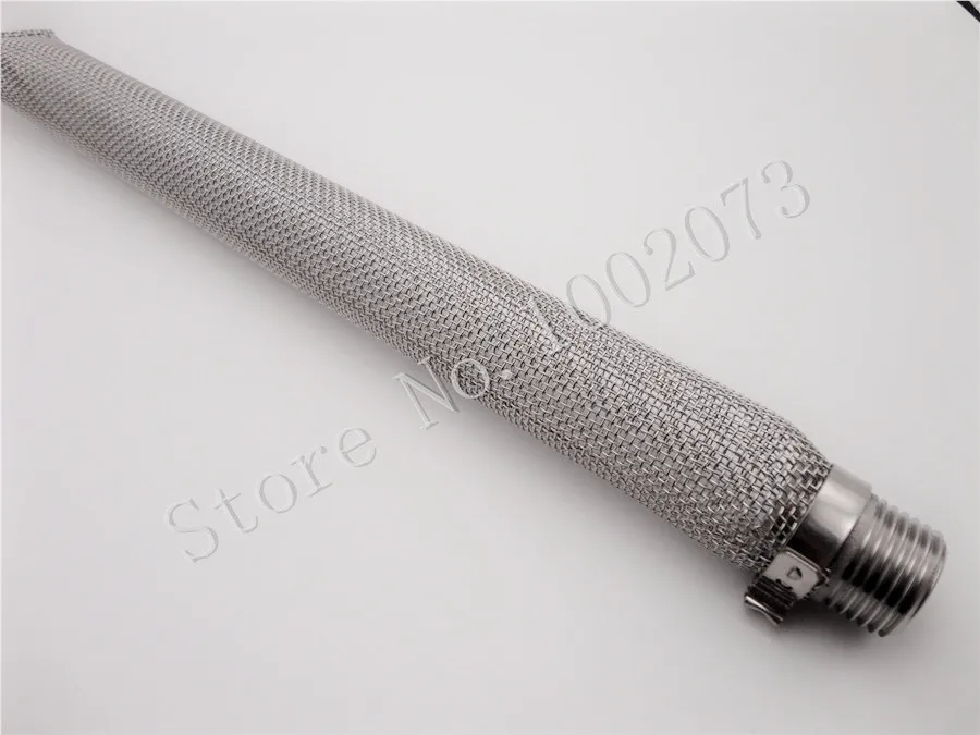 

12" Home Brew Beer Stainless Hop Bazooka Kettle Screen mash 1/2" NPT Thread
