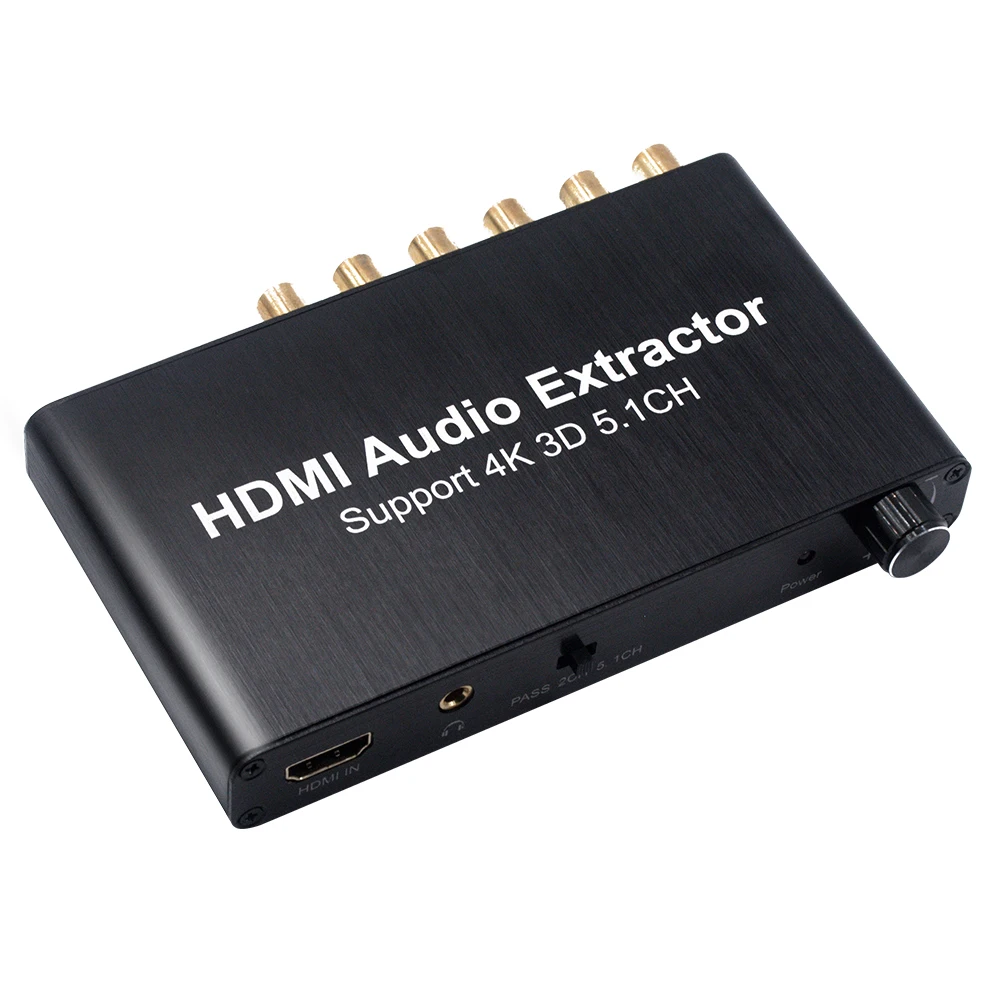 

Hot 5.1CH HDMI Audio Extractor Decode Coaxial to RCA AC3/DST to 5.1 Amplifier Analog Converter Support 4K 3D for PS4 DVD Player